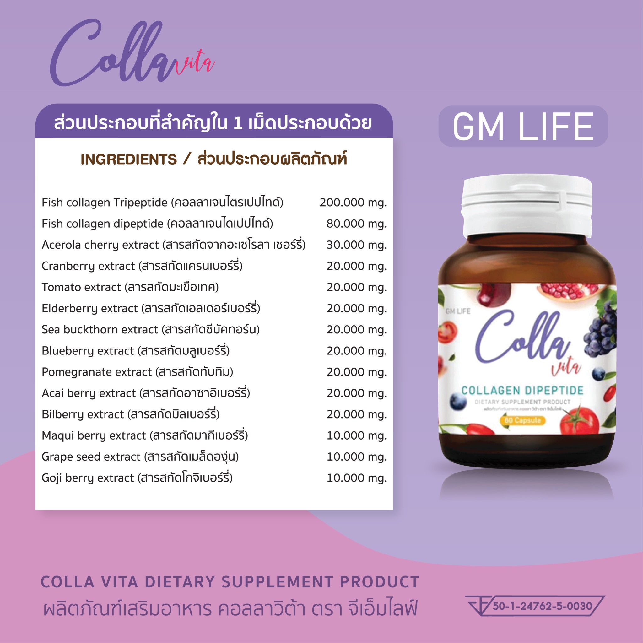 Colla Vita ingredients